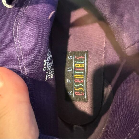 Vintage 80s 90s Keds Purple Suede Chukka Boots 9M Ribbon Lace - Picture 9 of 10